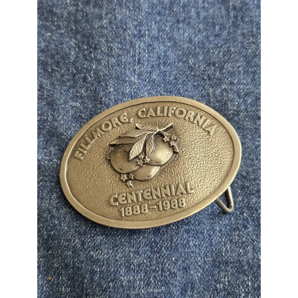 Fillmore CA Centennial 1888-1988 Belt Buckle - Ltd Ed #170 Silver